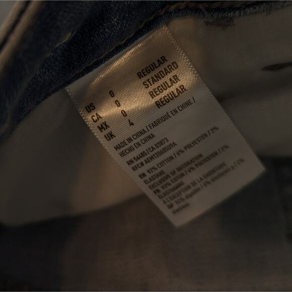 American Eagle Light Wash Super High Rise Super Stretch Jeggings Size 0 - Picture 7 of 8